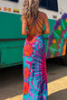 Camilladress Criss Cross Backless Tie Dye Maxi Cami Dress