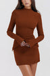 Camilladress Mockneck Long Sleeves Bodycon Mini Dress