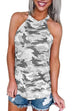 Camilladress Halter Sleeveless Camo Loose Tops