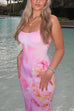 Moxidress Sherbet Print Bodycon Maxi Cami Dress