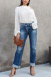 Camilladress High Waist Straight Leg Ripped Denim Pants