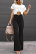 Camilladress One Button Corduroy Flare Pants with Pockets