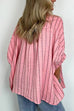 Camilladress Oversized Button Down Batwing Sleeves Striped Shirt