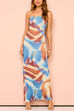 Strapless Tube Tie Dye Maxi Dress