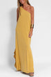 Camilladress Sleeveless One Shoulder Side Split Maxi Dress