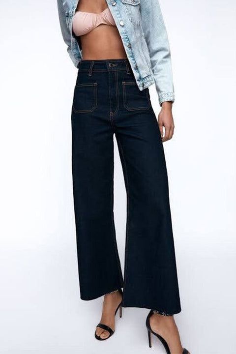 Camilladress Straight Leg High Waist Pocketed Jeans