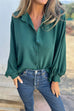 Camilladress Batwing Long Sleeves Button Front Solid Shirt