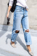 Camilladress Straight Leg Ripped Boyfriend Jeans