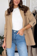 Camilladress Notch Lapel Button Down Office Blazer Jacket