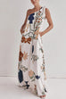 Camilladress Tie Knot One Shoulder Floral Print Maxi Dress