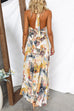 Camilladress Halter V Neck Backless Printed Maxi Vacation Dress