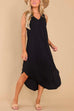 Camilladress V Neck Curve Hem Casual Comfy Tank Dress