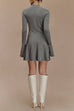 Camilladress Mockneck Bell Sleeves Ruffle Mini Sweater Dress