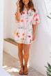 Camilladress Short Sleeves Button Up Wide Leg Printed Romper