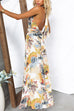 Camilladress Halter V Neck Backless Printed Maxi Vacation Dress