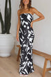 Camilladress Off Shoulder Sleeveless Geometric Printed Maxi Party Dress