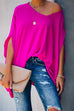 Camilladress V Neck Batwing Short Sleeve Oversized T Shirt