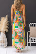 Strapless Unique Print Bandeau Maxi Dress