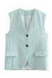 Camilladress V Neck Single Breasted Blazer Vest