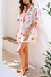 Camilladress Short Sleeves Button Up Wide Leg Printed Romper