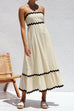 Camilladress Spaghetti Strap High Waist Ric Rac Ruffle Maxi Dress