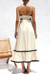 Camilladress Spaghetti Strap High Waist Ric Rac Ruffle Maxi Dress