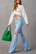 Camilladress Distressed Bell Bottoms Ripped Trendy Jeans