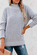 Camilladress Fall Solid Mockneck Drop Shoulder Sweater