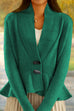 Camilladress V Neck Button Up Ruffle Hem Sweater Cardigan