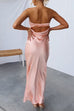 Camilladress Strapless Tube Backless Satin Maxi Dress