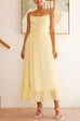 Camilladress Spaghetti Strap Frill Trim Tie Bow Maxi Dress