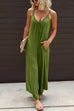 Camilladress Solid Scoop Neck Wide Leg Baggy Cami Jumpsuit