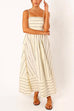 Camilladress High Waist Back Cut Out Striped Maxi Cami Dress