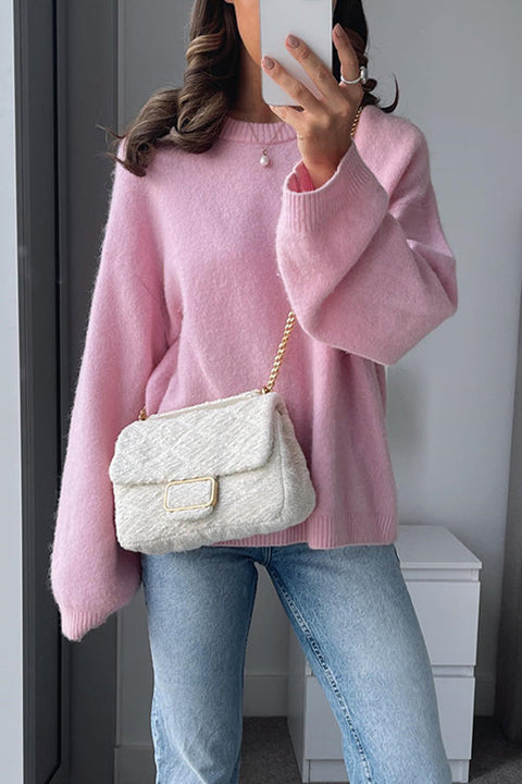 Camilladress Crewneck Drop Shoulder Comfy Pullover Sweater