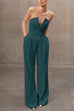 V Neck Strapless Pocketed Wide Leg Jumpsuit (in 6 Colors)