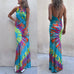 Camilladress Sleeveless Halter Backless Maxi Tie Dye Dress