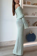 Camilladress Off Shoulder Long Sleeves Bodycon Knit Maxi Dress