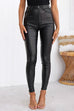 High Waist Faux Leather Stretchy Slim Fit Pants