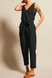 Camilladress Casual V Neck Sleeveless Wrapped Jumpsuit