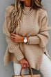 Camilladress Mockneck Side Split Chunky Knit Sweater