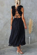 Camilladress Back Lace-up Ruffle Trim Sleeveless Maxi Dress