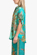 Camilladress Roll Up Short Sleeves Shirt and Wide Leg Pants Printed Satin Set