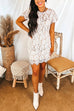 Camilladress Short Sleeve Hollow Out Lace Pencil Dress