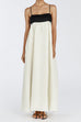 Camilladress Backless Color Block Splice Swing Maxi Cami Dress