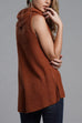 Camilladress Cowl Neck Side Slit Sleeveless Sweater Vest