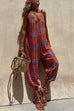 Camilladress V Neck Tie Shoulder Pockets Tie Dye Cami Jumpsuit