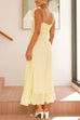 Camilladress Spaghetti Strap Frill Trim Tie Bow Maxi Dress