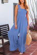 Camilladress Wide Straps Smocked High Waist Ruffle Wide Leg Jumpsuit