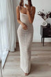 Camilladress Hollow Out Crochet Beach Cover Up Maxi Cami Dress