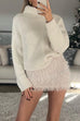 Camilladress Turtleneck Drop Shoulder Winter Pullover Sweater